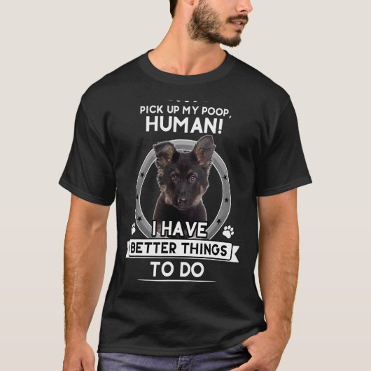 Duitse Herdershond Herder Hond Moeder Vader Grap H T-shirt (Voorkant)