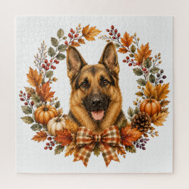 Duitse Herdershond Herfst Legpuzzel