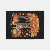 Duitse Herdershond Herfst Sjaal Pompoen Herfst Dan Fleece Deken (Voorkant (Horizontaal))