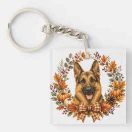 Duitse Herdershond Herfst Sleutelhanger