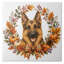 Duitse Herdershond Herfst Tegeltje