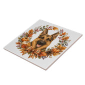 Duitse Herdershond Herfst Tegeltje (Zijkant)