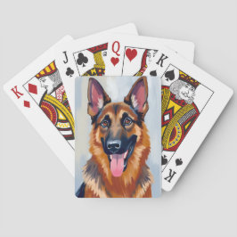Duitse Herdershond | Hond Waterverf Huisdier Pokerkaarten