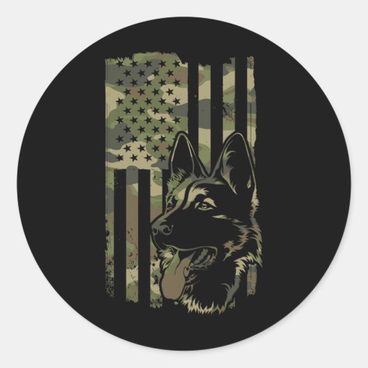 Duitse Herdershond - Hondenliefhebber Herder Ameri Ronde Sticker (Voorkant)