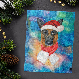 Duitse Herdershond Hondenras Kerstmis Legpuzzel