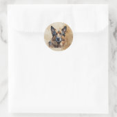 Duitse Herdershond Huisdier Ronde Sticker (Tas)