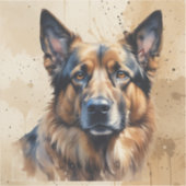 Duitse Herdershond Huisdier Sticker (Voorkant)