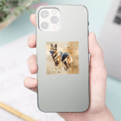Duitse Herdershond Huisdier Sticker (Telefoon)