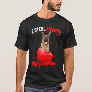 Duitse Herdershond I Steel Hartjes Cute Valentijn T-shirt