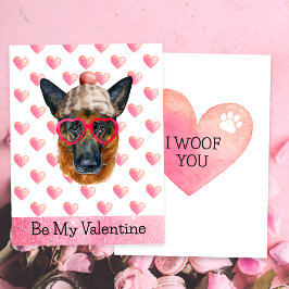 Duitse Herdershond Ik Woef Je Hond Valentijnsdag Feestdagenkaart