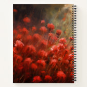 Duitse herdershond in klaprozen notitieboek (Achterkant)