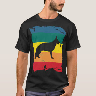 Duitse herdershond in nood  retro silho t-shirt