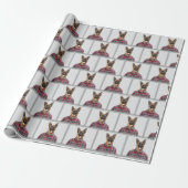 Duitse herdershond in Plaid Cadeaupapier (Uitgerold)