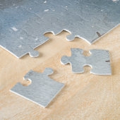 Duitse Herdershond in slee sneeuw Kerstmis Legpuzzel (Zijkant)