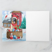 Duitse Herdershond in sneeuw Kersthondenhok Kaart (Binnen)