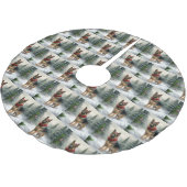 Duitse herdershond in sneeuw Kerstmis Kerstboom Rok (Gekanteld)