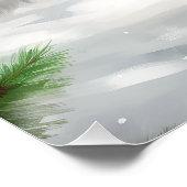 Duitse herdershond in sneeuw Kerstmis Perfect Poster (Hoek)