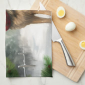 Duitse herdershond in sneeuw Kerstmis Theedoek (Quarter Fold)