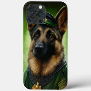 Duitse herdershond in St. Patrick's Day Dress Case-Mate iPhone Case