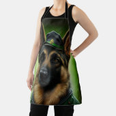 Duitse herdershond in St. Patrick's Day Dress Schort (Insitu)