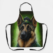 Duitse herdershond in St. Patrick's Day Dress Schort (Voorkant)