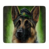 Duitse herdershond in St. Patrick's Day Dress Snijplank (Voorkant)