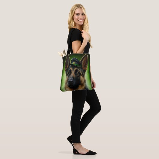 Duitse herdershond in St. Patrick's Day Dress Tote Bag (Op model)