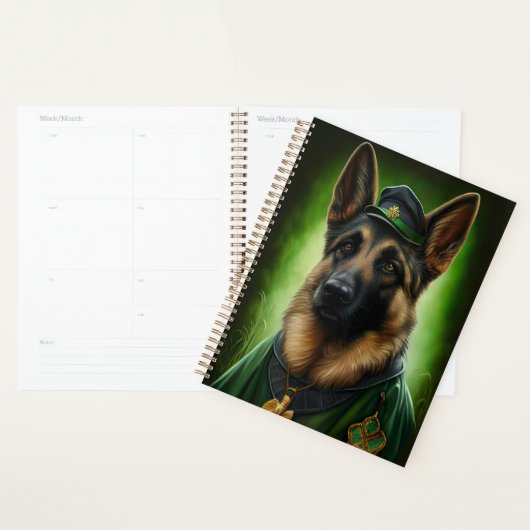 Duitse Herdershond in St. Patrick's Day-jurk Planner (Display)