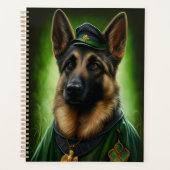 Duitse Herdershond in St. Patrick's Day-jurk Planner (Voorkant)