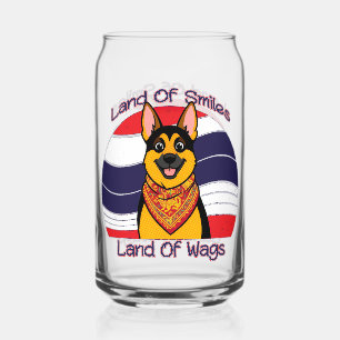 Duitse Herdershond In Thailand Land Van Glimlachen Blikvorm Glas
