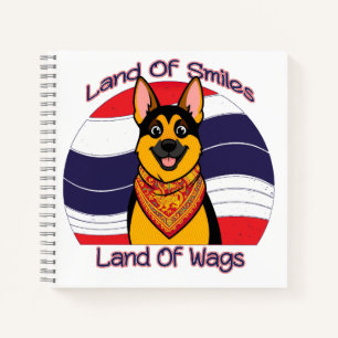 Duitse Herdershond In Thailand Land Van Glimlachen Notitieboek