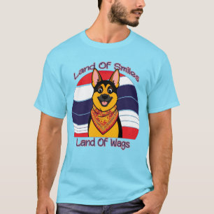 Duitse Herdershond In Thailand Land Van Glimlachen T-shirt
