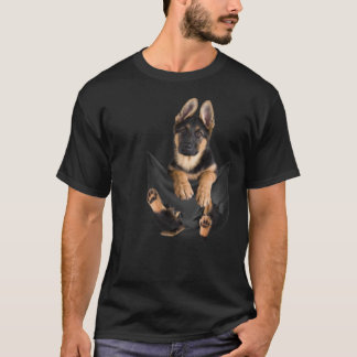 Duitse Herdershond In Zak Funny Dog Lover Cadeaus T-shirt