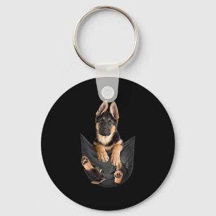 Duitse Herdershond In Zak T-Shirt Funny Dog Lover Sleutelhanger