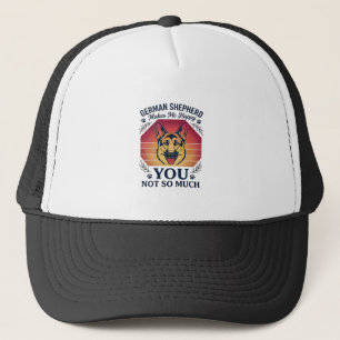 Duitse Herdershond Je Hond Retro Zonsondergang Poo Trucker Pet