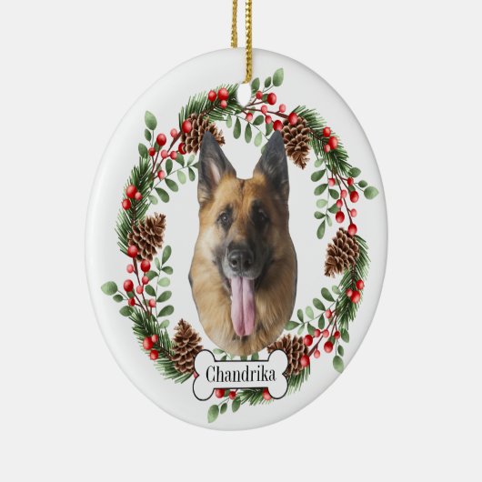 duitse herdershond keramisch ornament (Rechts)