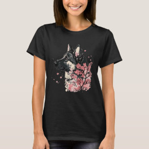 Duitse Herdershond Kersenbloesem Hondenras Japans T-shirt