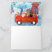 Duitse Herdershond Kerst Bezorgwagen Sneeuw Kaart (Binnen)