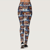 Duitse Herdershond Kerst Feestdagen Leggings (Achterkant)