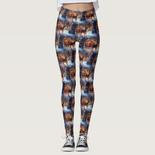 Duitse Herdershond Kerst Feestdagen Leggings
