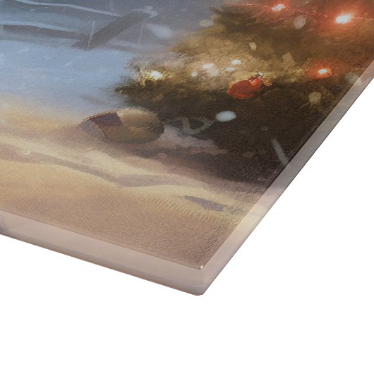 Duitse Herdershond Kerst Feestelijke Periode Snijplank (Hoek)