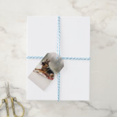 Duitse Herdershond Kerst sneeuw winter Cadeaulabel (Met Touw)