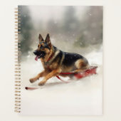 Duitse Herdershond Kerst sneeuw winter Planner (Voorkant)