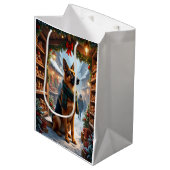 Duitse Herdershond Kerst Speelgoedmaker Kunst Medium Cadeauzakje (Voorkant Gekanteld)