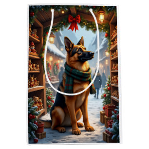 Duitse Herdershond Kerst Speelgoedmaker Kunst Medium Cadeauzakje