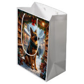 Duitse Herdershond Kerst Speelgoedmaker Kunst Medium Cadeauzakje (Achterkant Gekanteld)