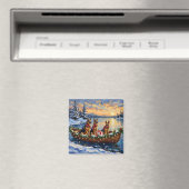 Duitse Herdershond Kerstboot Vakantie Magneet (Insitu (Vaatwasser))