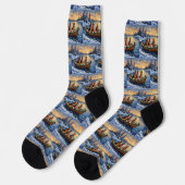 Duitse Herdershond Kerstboot Vakantie Sokken (Links)