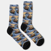 Duitse Herdershond Kerstboot Vakantie Sokken (Rechts)