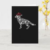 Duitse Herdershond Kerstman Shirt Dames Kerst Kaart (Gele Bloem)